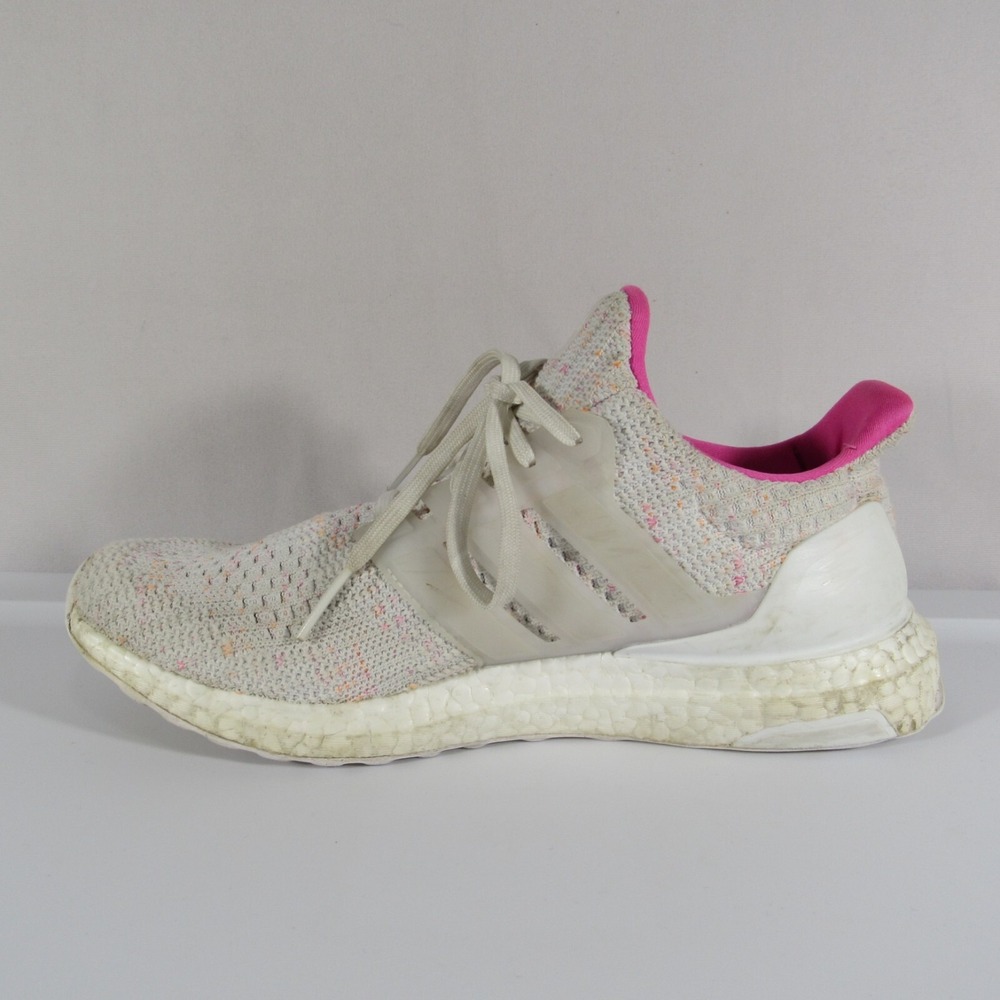 ADIDAS UltraBoost 4.0 DNA /Cloud White & Pink Running Shoes Women's Size 9.5 - Picture 6 of 9